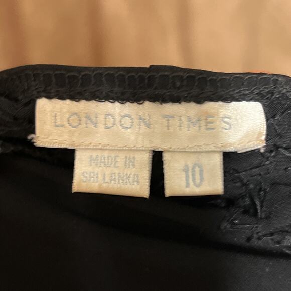 Vintage Y2K London Times Beaded Sequin Twist Top Sheath Dress Black Whimsigoth - Picture 4 of 8